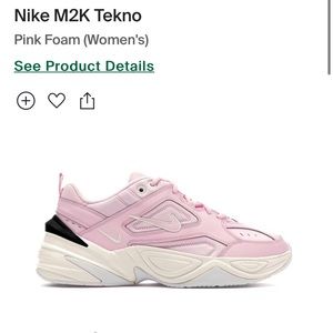 NEW Nike Pink Foam M2K Techno Sneakers
